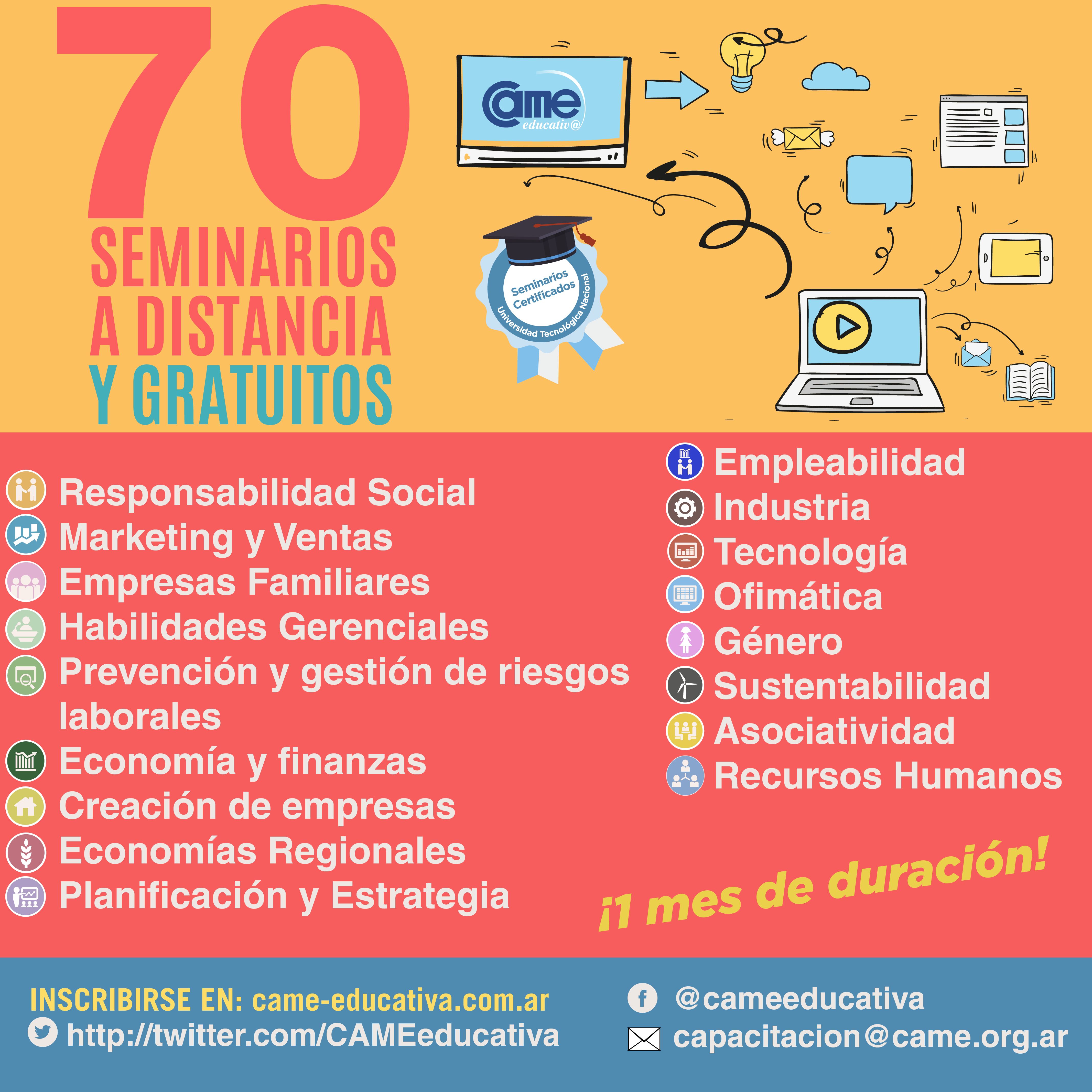 70 SEMINARIOS FLYER